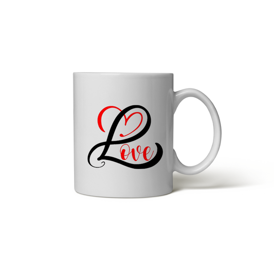 كوب Love بخط أنيق